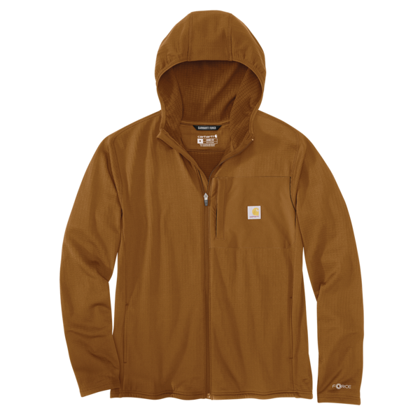 Carhartt Force Relaxed Fit Full Zip Long Sleeve Hooded Shirt